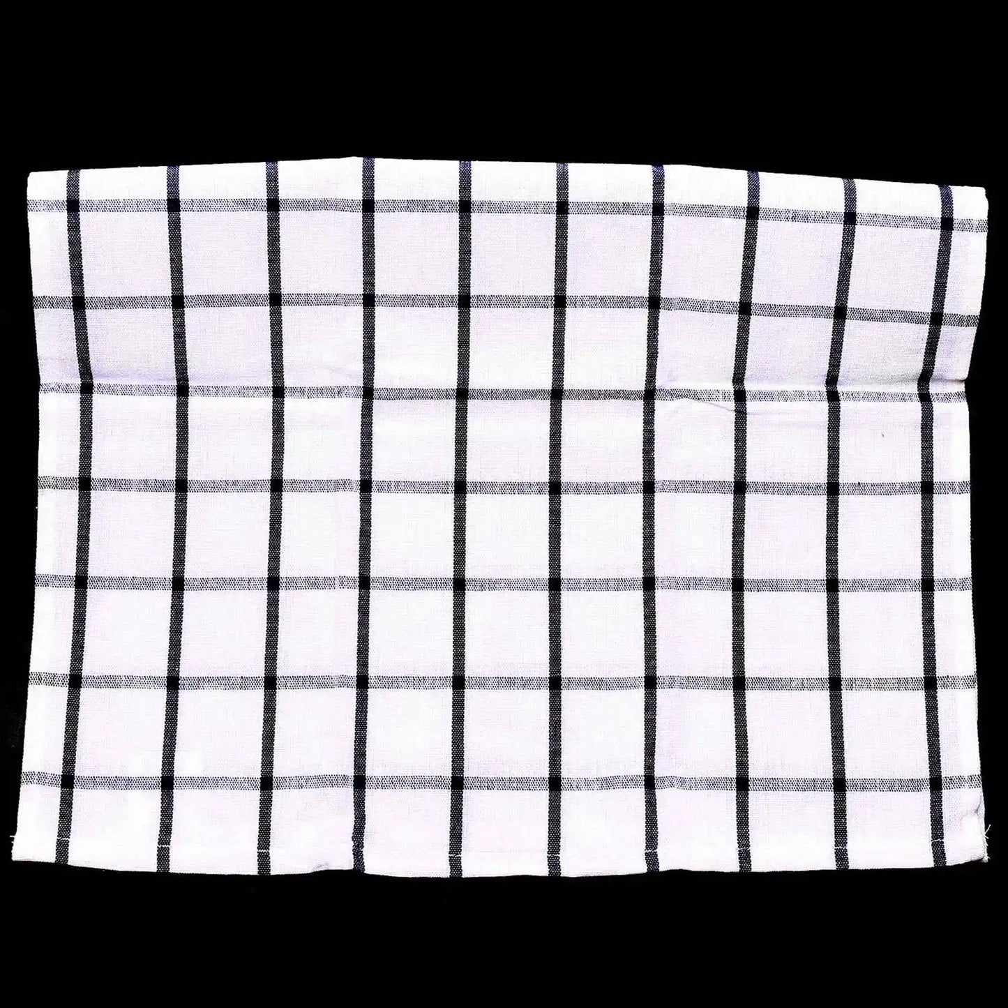 AFOURT-6Piece High Quality Blue White Plaid Striped Tea Towel Kitchen Towel Napkin Table Cloth 100% Cotton Woven Fabric