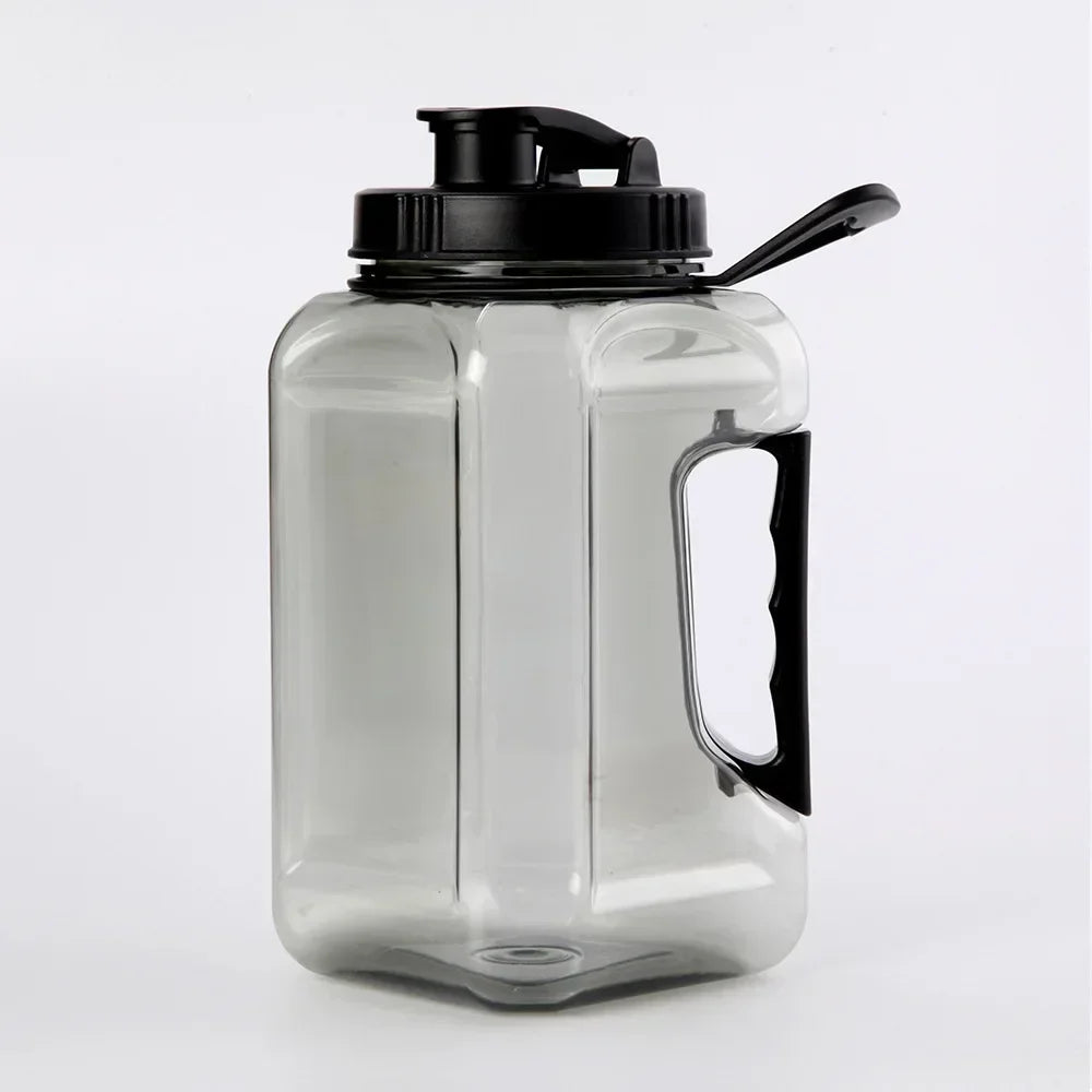 2.4L Large Capacity Fitness Water Bottle,BPA Free Portable Sports Bottle for Camping Gym Cycling,Men's Plastic Water Bottle