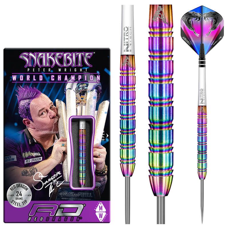 RED DRAGON Peter Wright Snakebite 1 Darts - 85% Tungsten - 24g