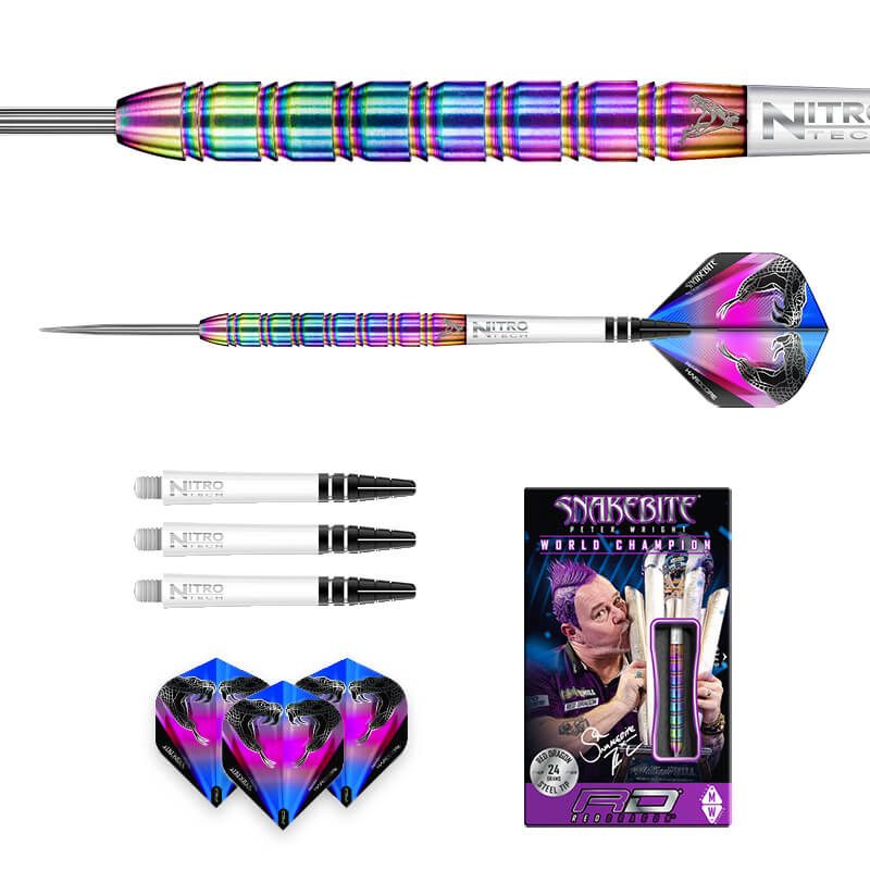 RED DRAGON Peter Wright Snakebite 1 Darts - 85% Tungsten - 24g