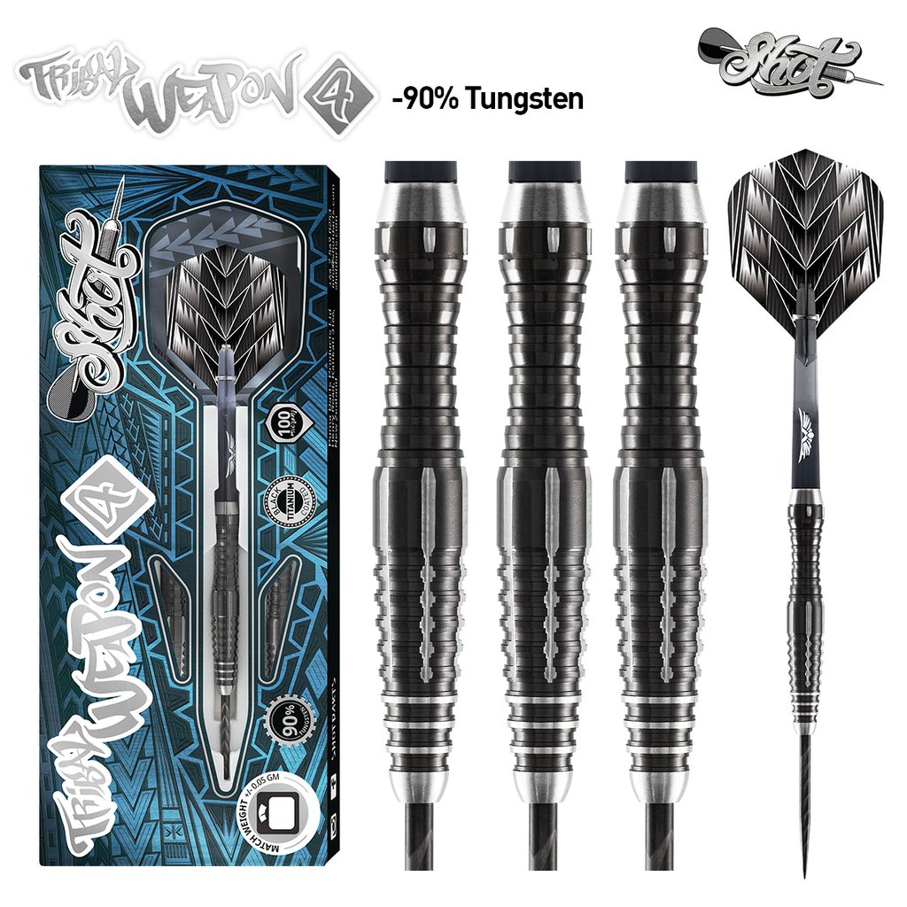 SHOT Tribal Weapon 4 Darts - 90% Tungsten - 22g