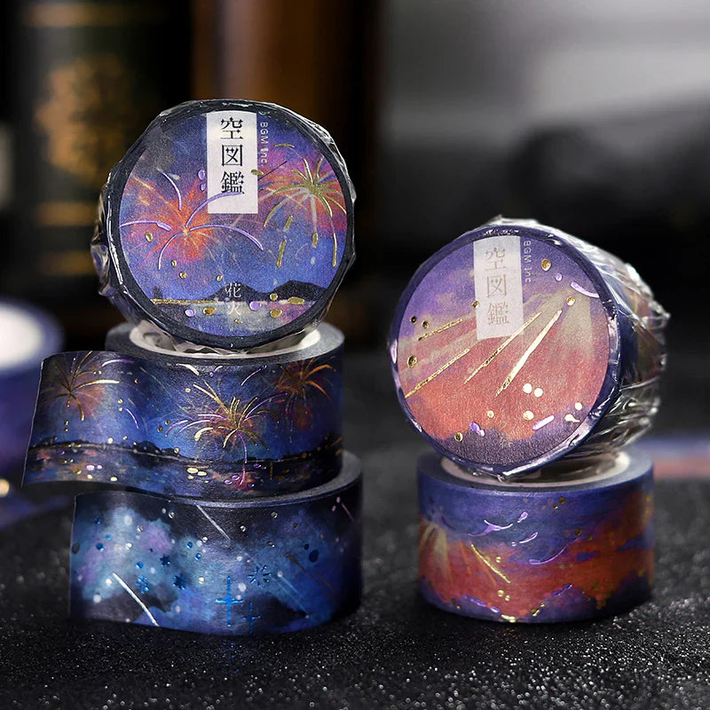 BGM Washi Tape - Foil Stamping - Sky Encyclopedia - Twilight