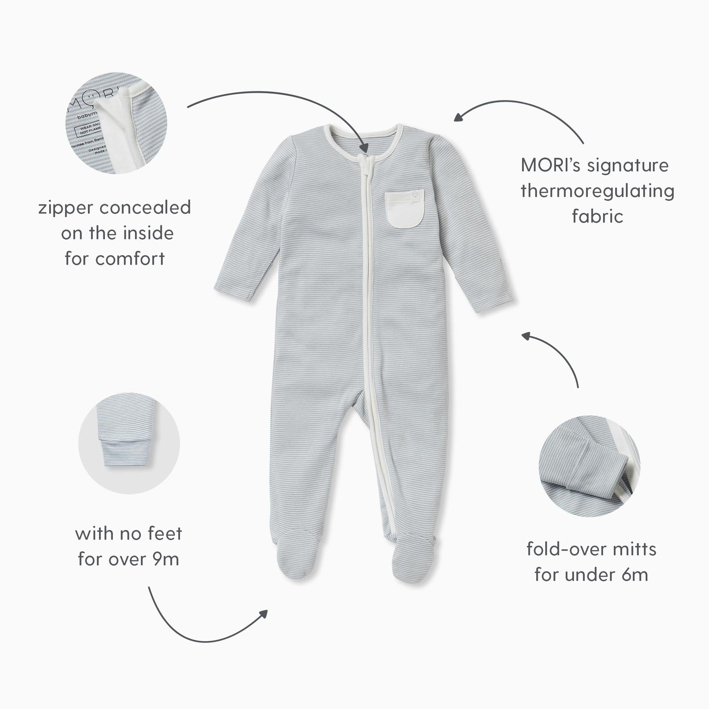 Clever Zip Sleepsuit 2 Pack