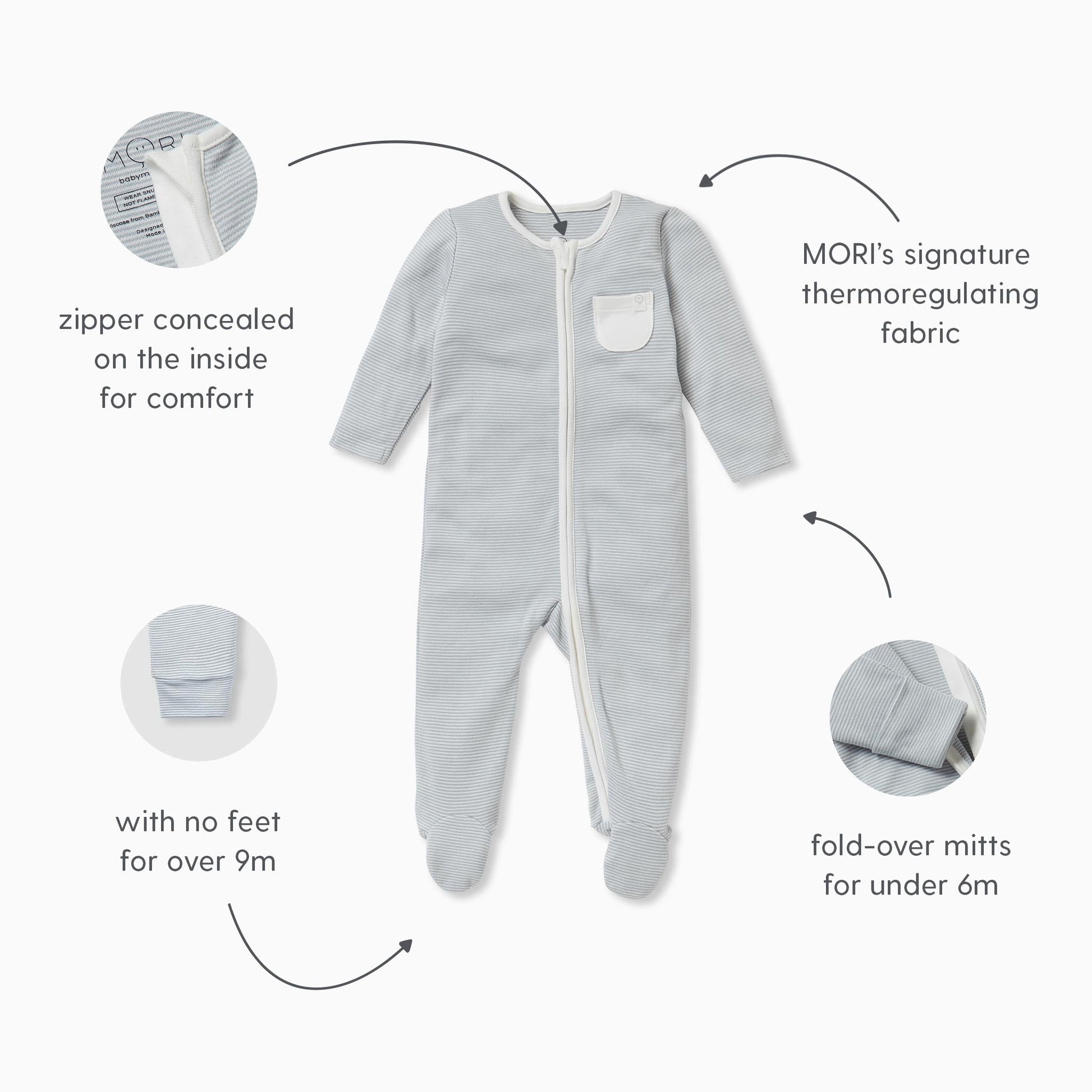 Clever Zip Sleepsuit 2 Pack