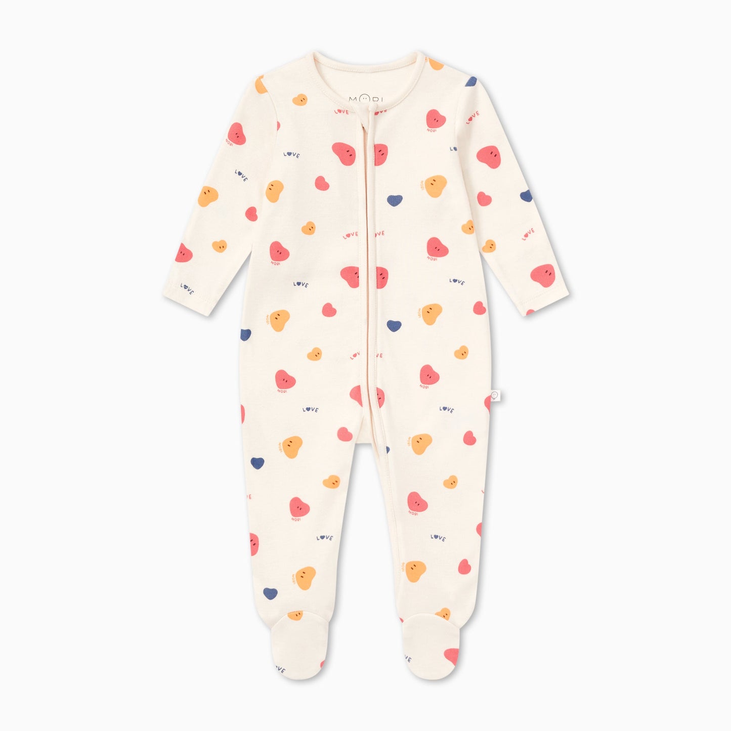 Heart Print Clever Zip Sleepsuit