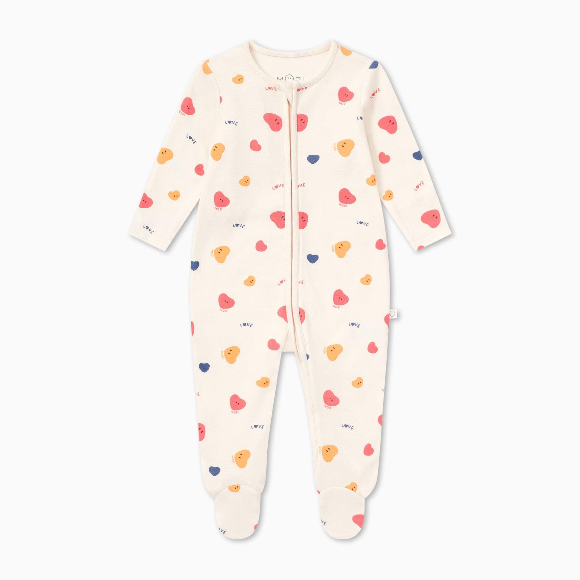 Heart Print Clever Zip Sleepsuit