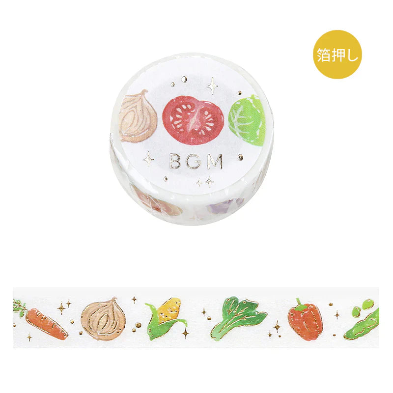 BGM Washi Tape - Foil Stamping Life - Vegetables