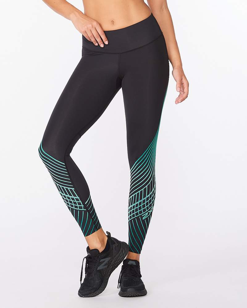 2XU Women's Motion Texture Mid-Rise Compression Tights