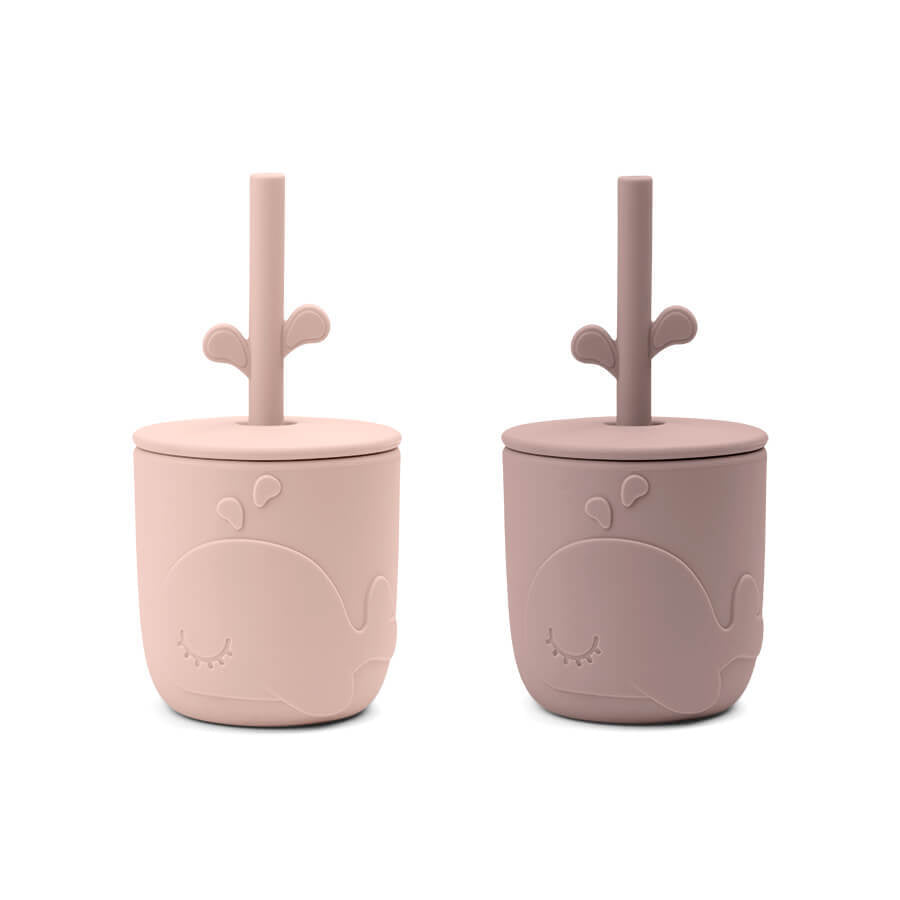 Done by Deer Wally Silicone Straw Cup 2 Pack