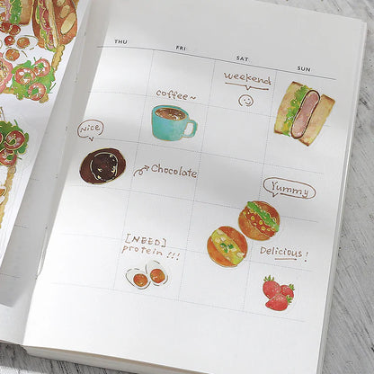 BGM Deco Clear Sticker - Food Diary - Western Style Bento