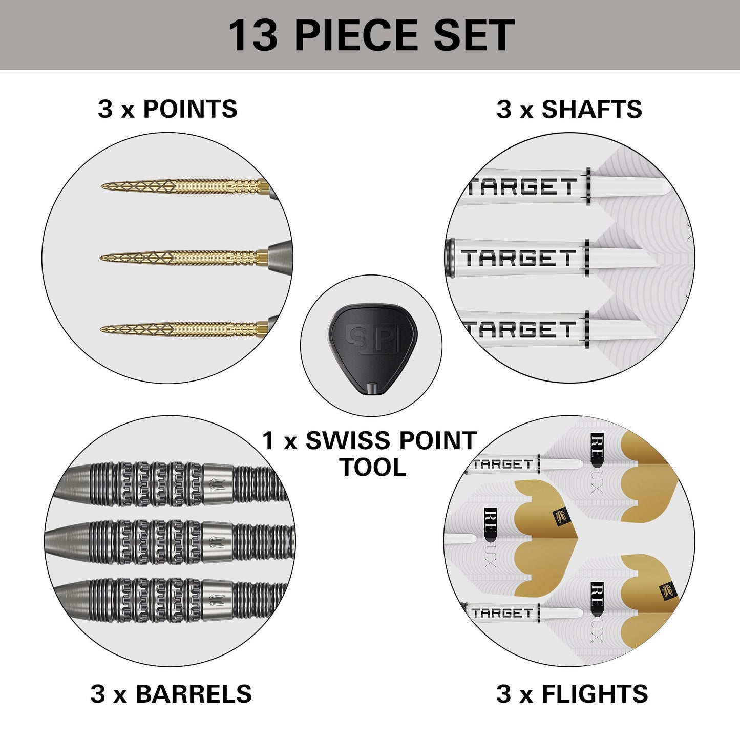 TARGET - 24g - Redux SP 01 - Steel Tip Swiss Point - 90% Tungsten Darts