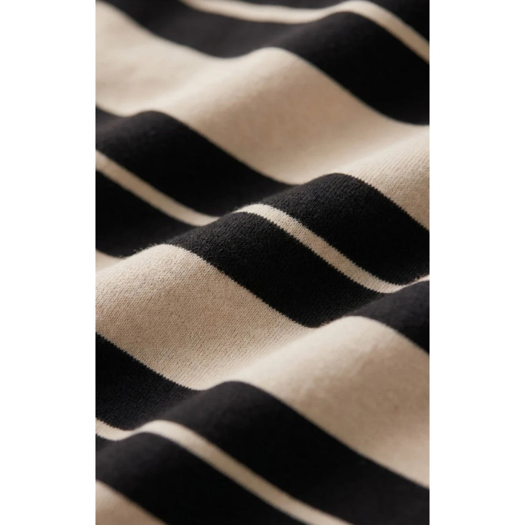 Z SUPPLY - MATTIE STRIPED MINI DRESS | Ash Black