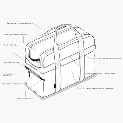 afternoons with Albert | technical weekender bag | oak