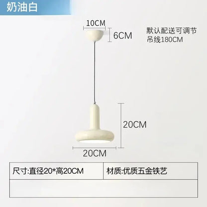 Bauhaus Modern Cream Style Bedroom Bedside Lamps Nordic Macaron Creative Dining Table Bar Lamps Danish Designer Small Chandelier