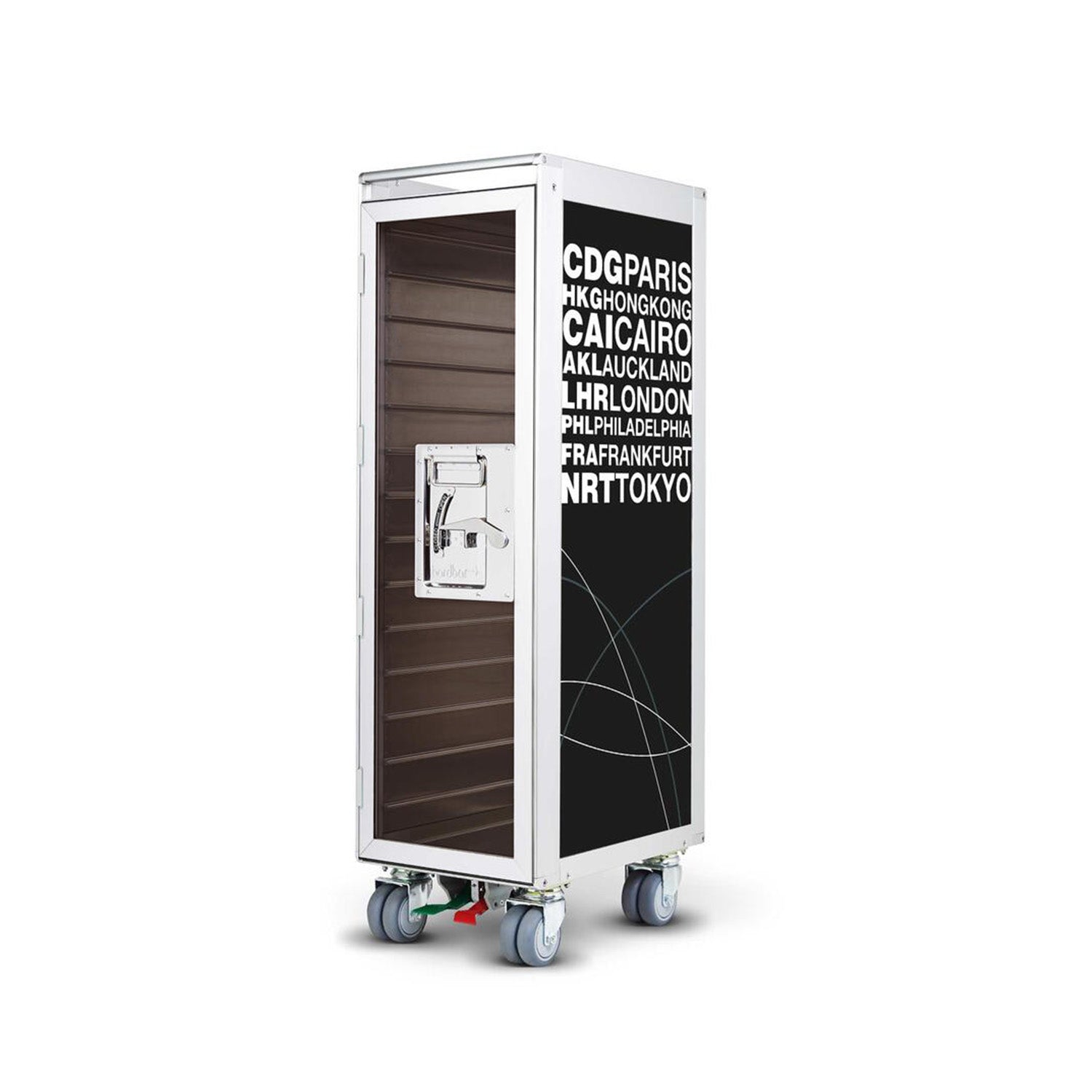 bordbar | classic trolley | OUTER TROLLEY ONLY - aluminium with transparent smoke door