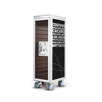 bordbar | classic trolley | OUTER TROLLEY ONLY - aluminium with transparent smoke door