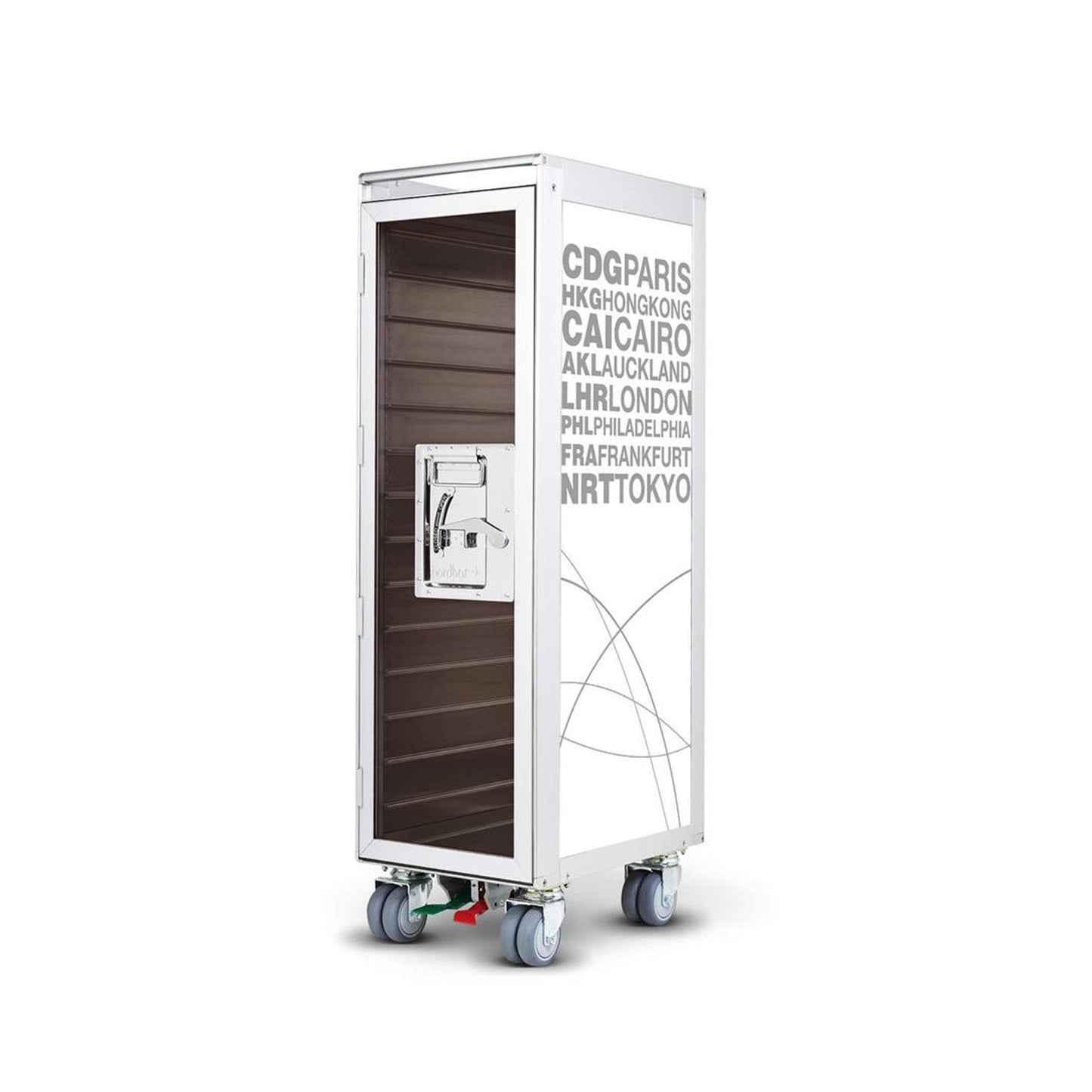 bordbar | classic trolley | OUTER TROLLEY ONLY - aluminium with transparent smoke door