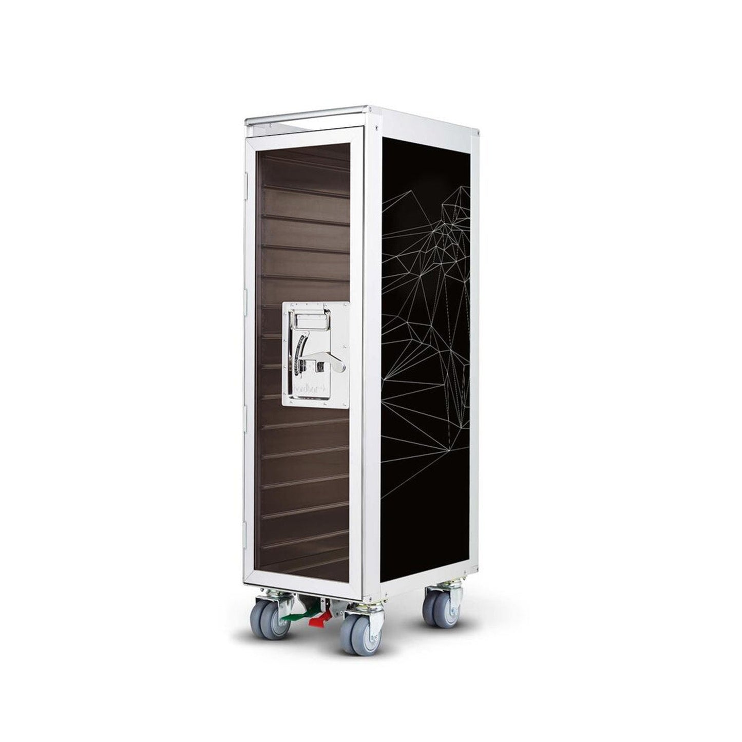 bordbar | classic trolley | OUTER TROLLEY ONLY - aluminium with transparent smoke door