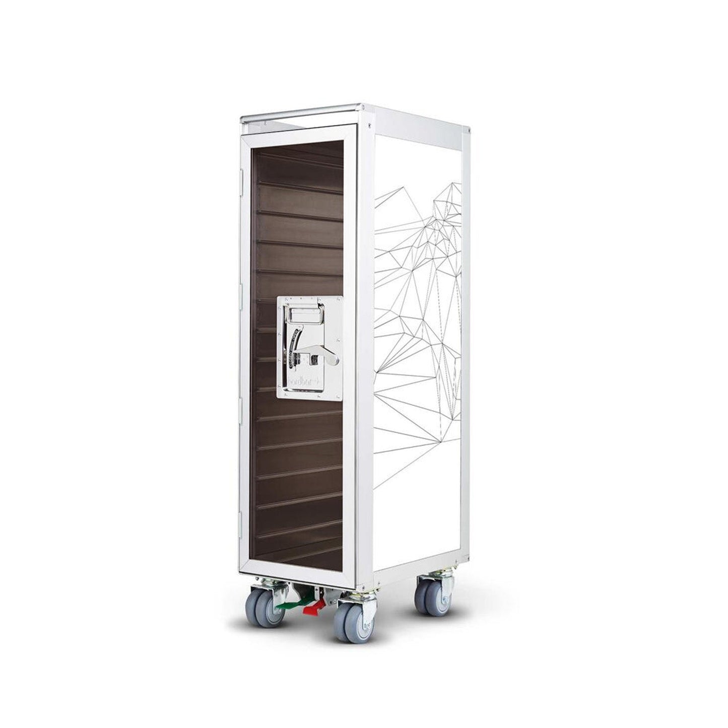 bordbar | classic trolley | OUTER TROLLEY ONLY - aluminium with transparent smoke door