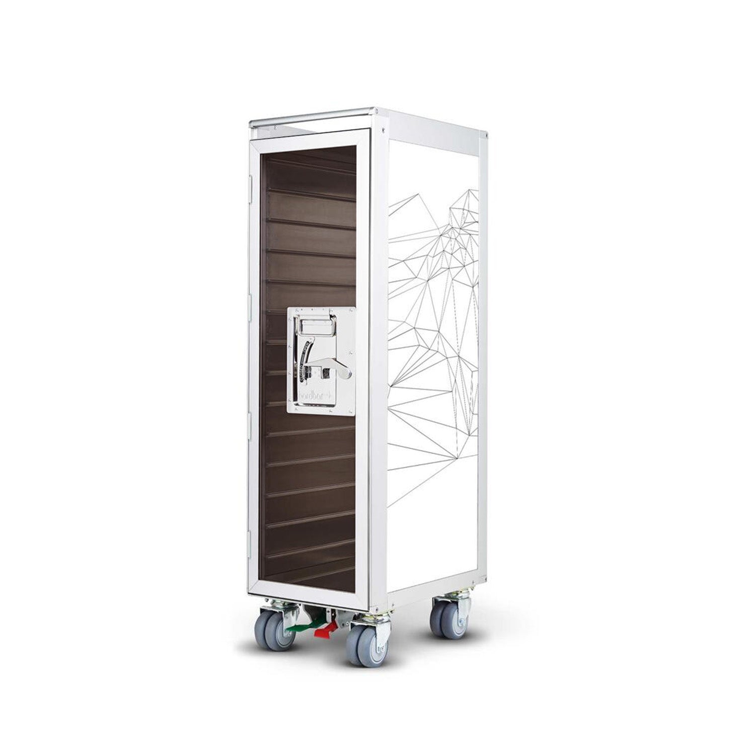 bordbar | classic trolley | OUTER TROLLEY ONLY - aluminium with transparent smoke door