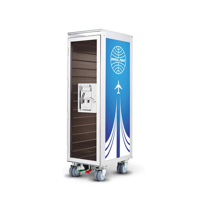 bordbar | classic trolley | OUTER TROLLEY ONLY - aluminium with transparent smoke door