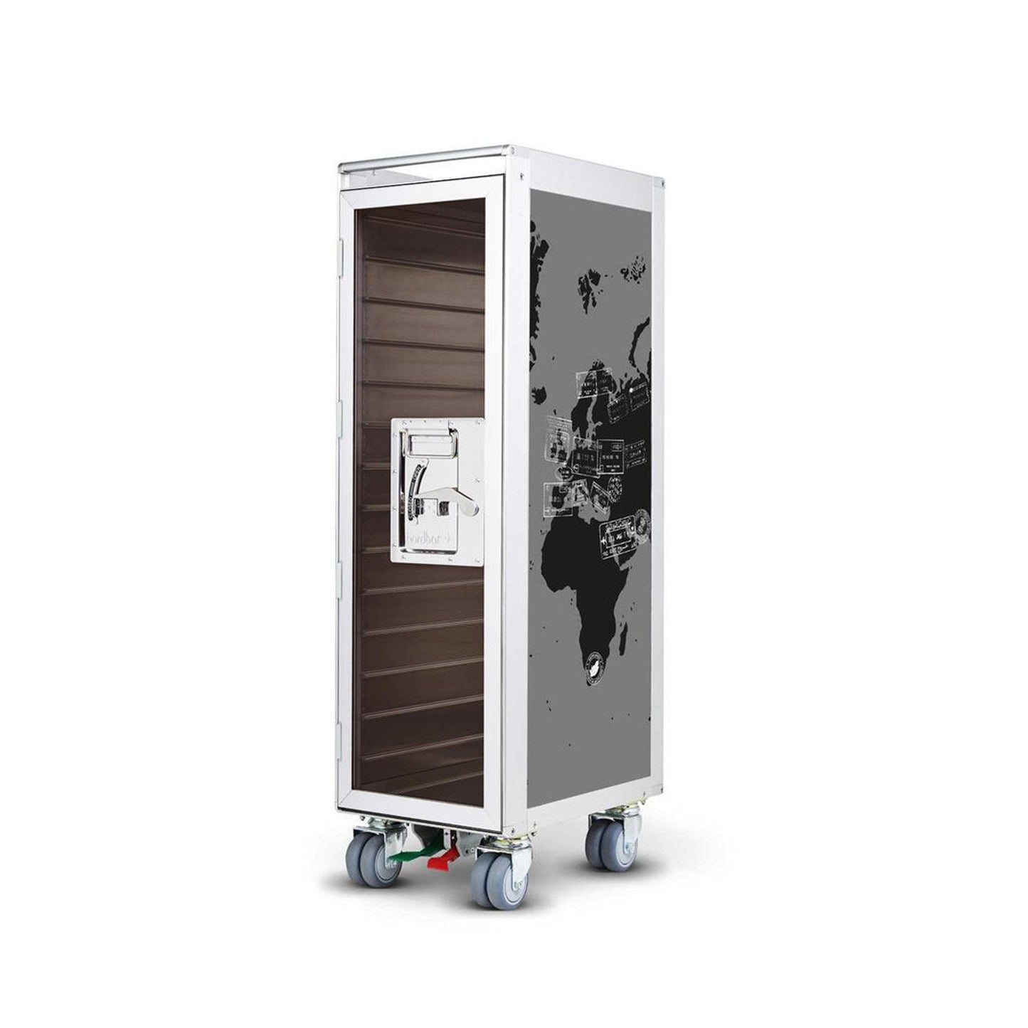 bordbar | classic trolley | OUTER TROLLEY ONLY - aluminium with transparent smoke door