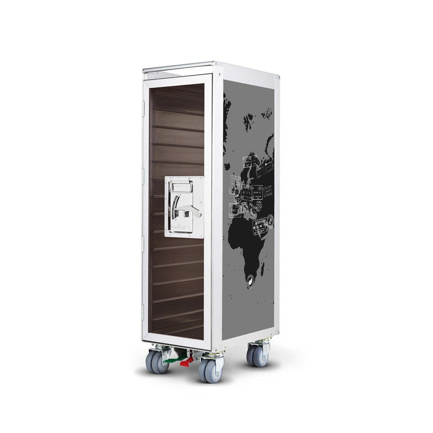 bordbar | classic trolley | OUTER TROLLEY ONLY - aluminium with transparent smoke door