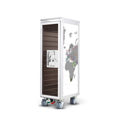 bordbar | classic trolley | OUTER TROLLEY ONLY - aluminium with transparent smoke door