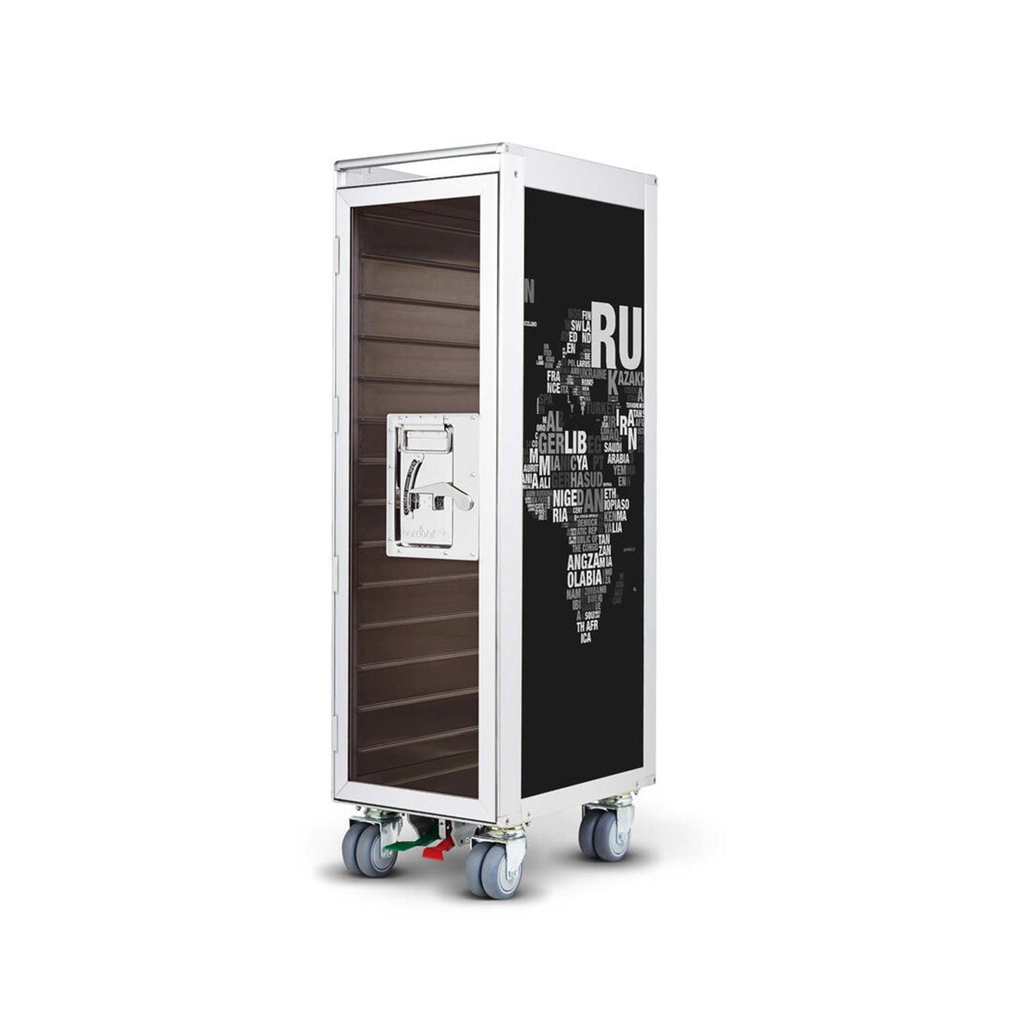 bordbar | classic trolley | OUTER TROLLEY ONLY - aluminium with transparent smoke door