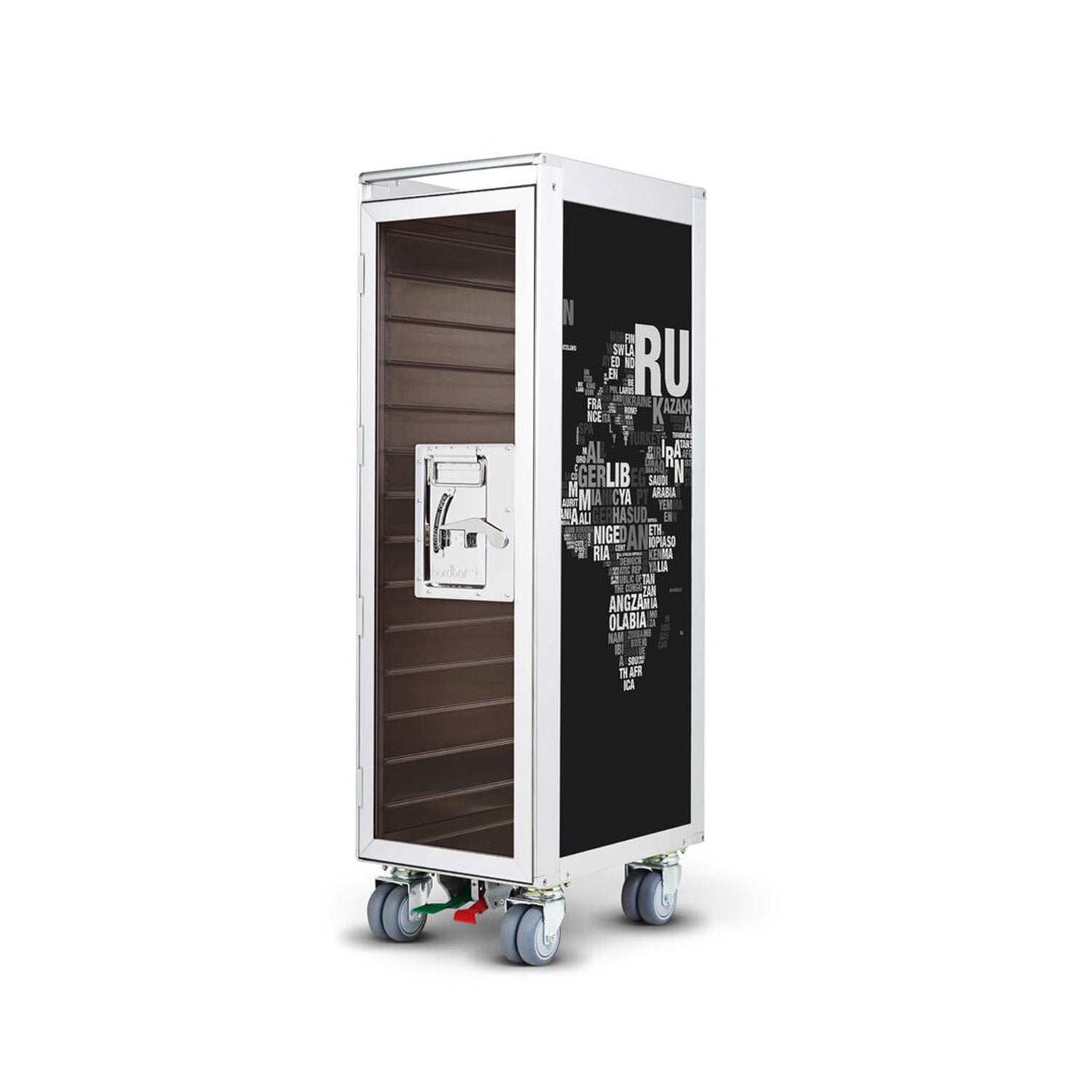 bordbar | classic trolley | OUTER TROLLEY ONLY - aluminium with transparent smoke door
