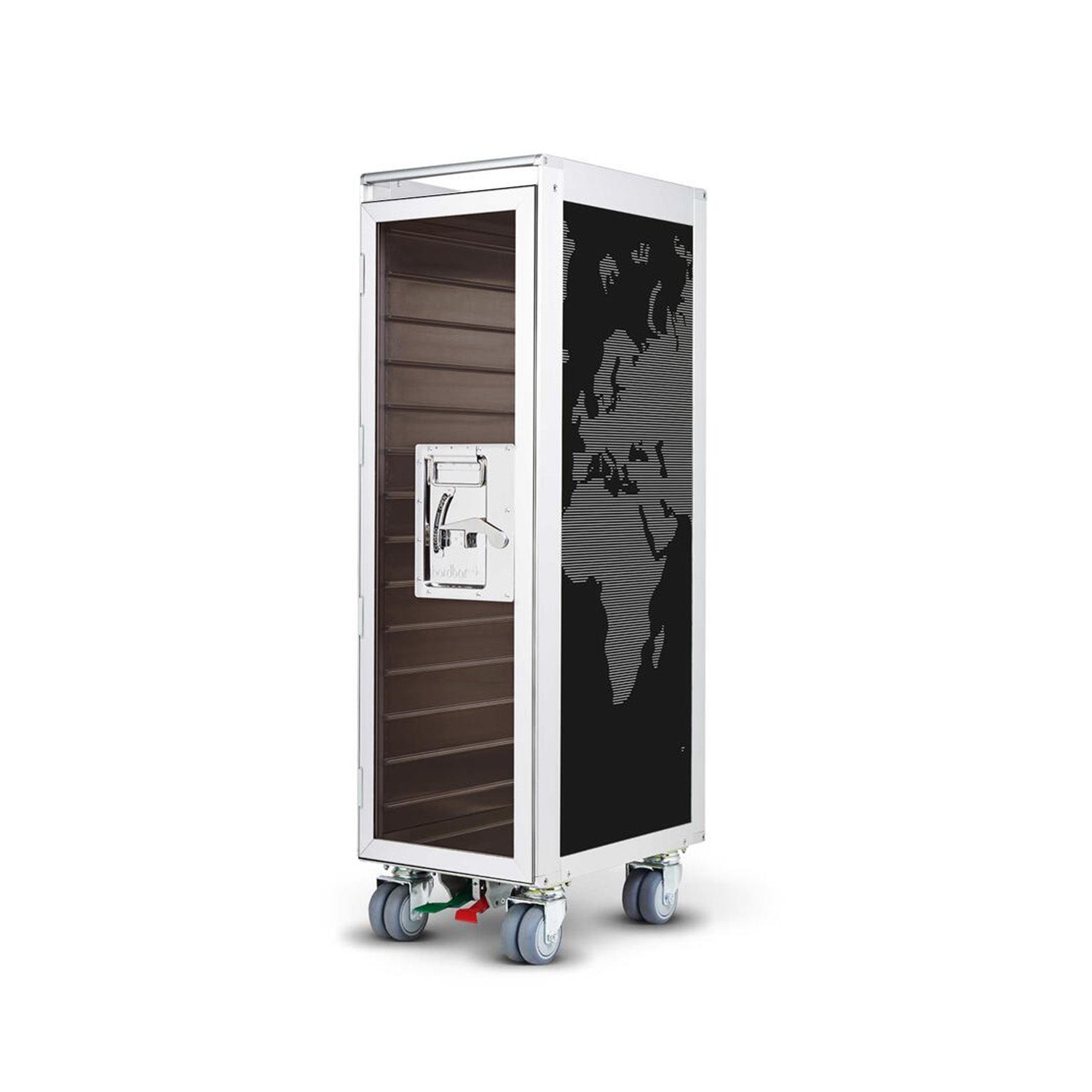 bordbar | classic trolley | OUTER TROLLEY ONLY - aluminium with transparent smoke door
