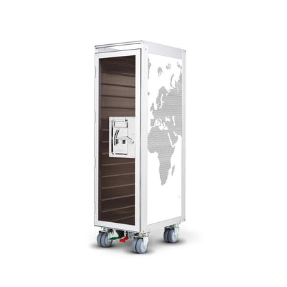 bordbar | classic trolley | OUTER TROLLEY ONLY - aluminium with transparent smoke door