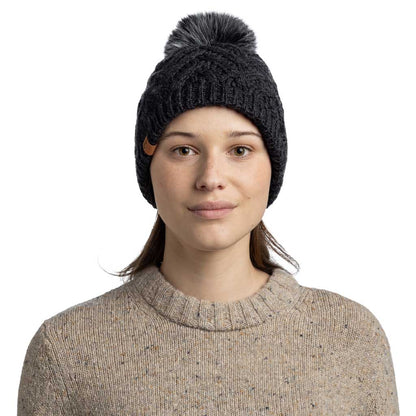 Caryn Knitted Beanie & Fleece Band