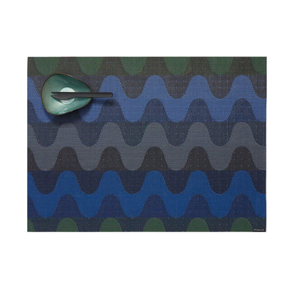 chilewich | placemat rectangle | wiggle deep sea