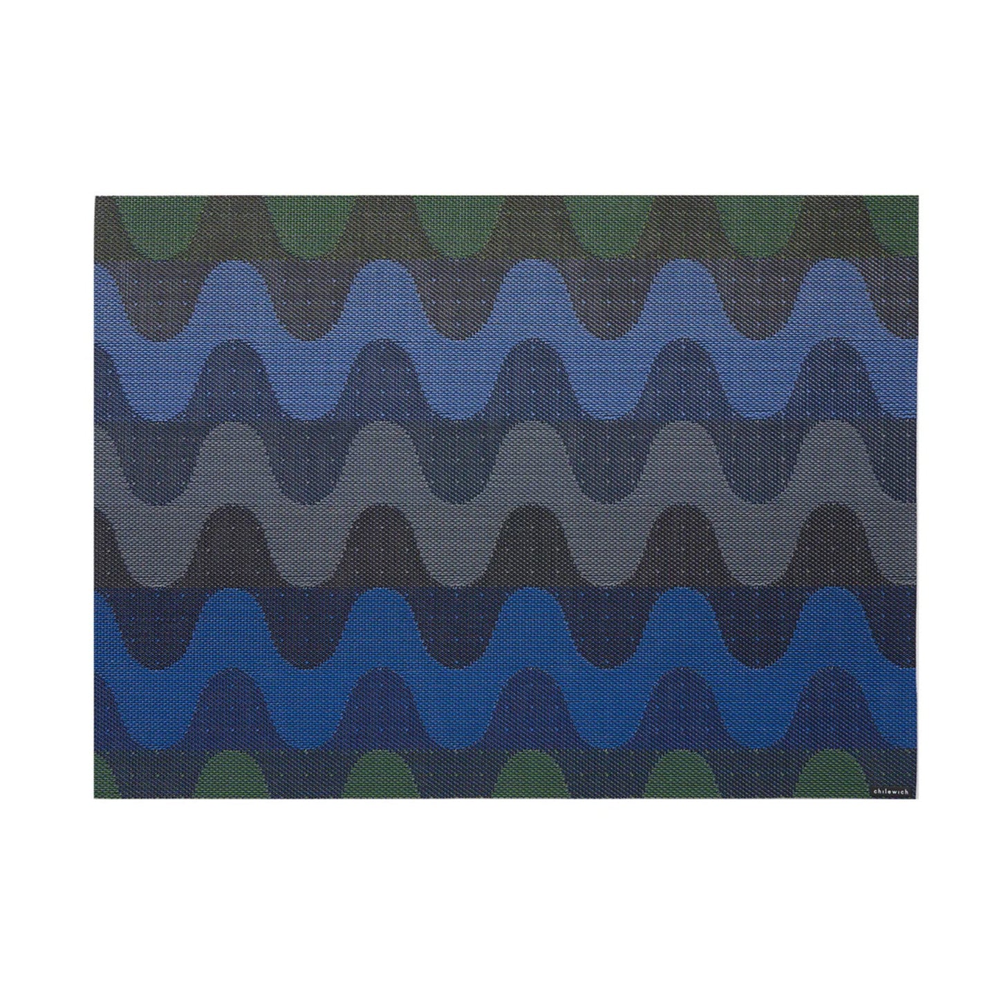chilewich | placemat rectangle | wiggle deep sea