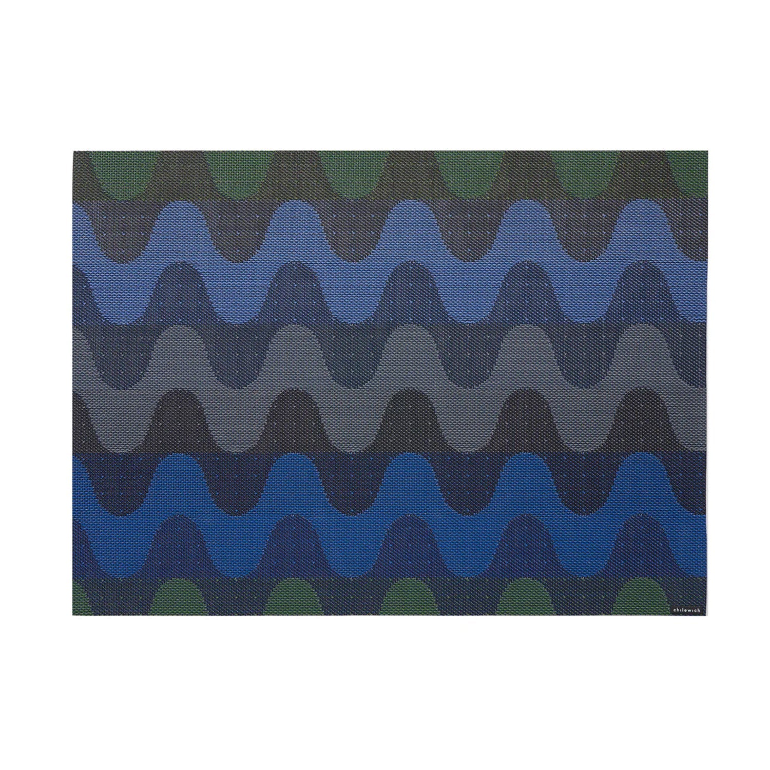 chilewich | placemat rectangle | wiggle deep sea
