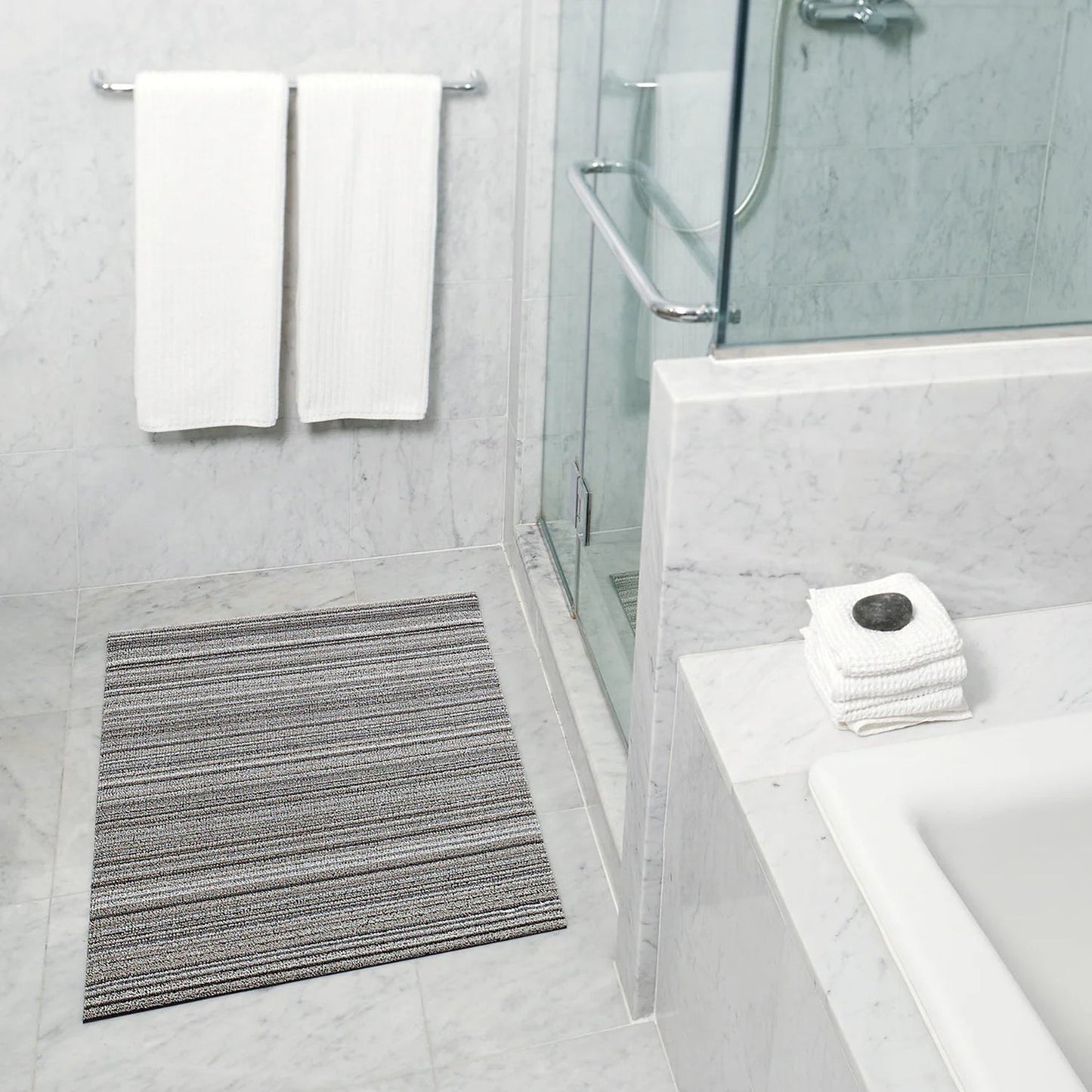 chilewich | large doormat 61x91cm (24x36") | skinny stripe birch