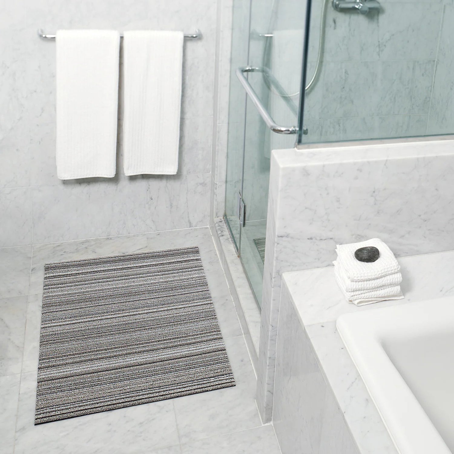chilewich | large doormat 61x91cm (24x36") | skinny stripe birch