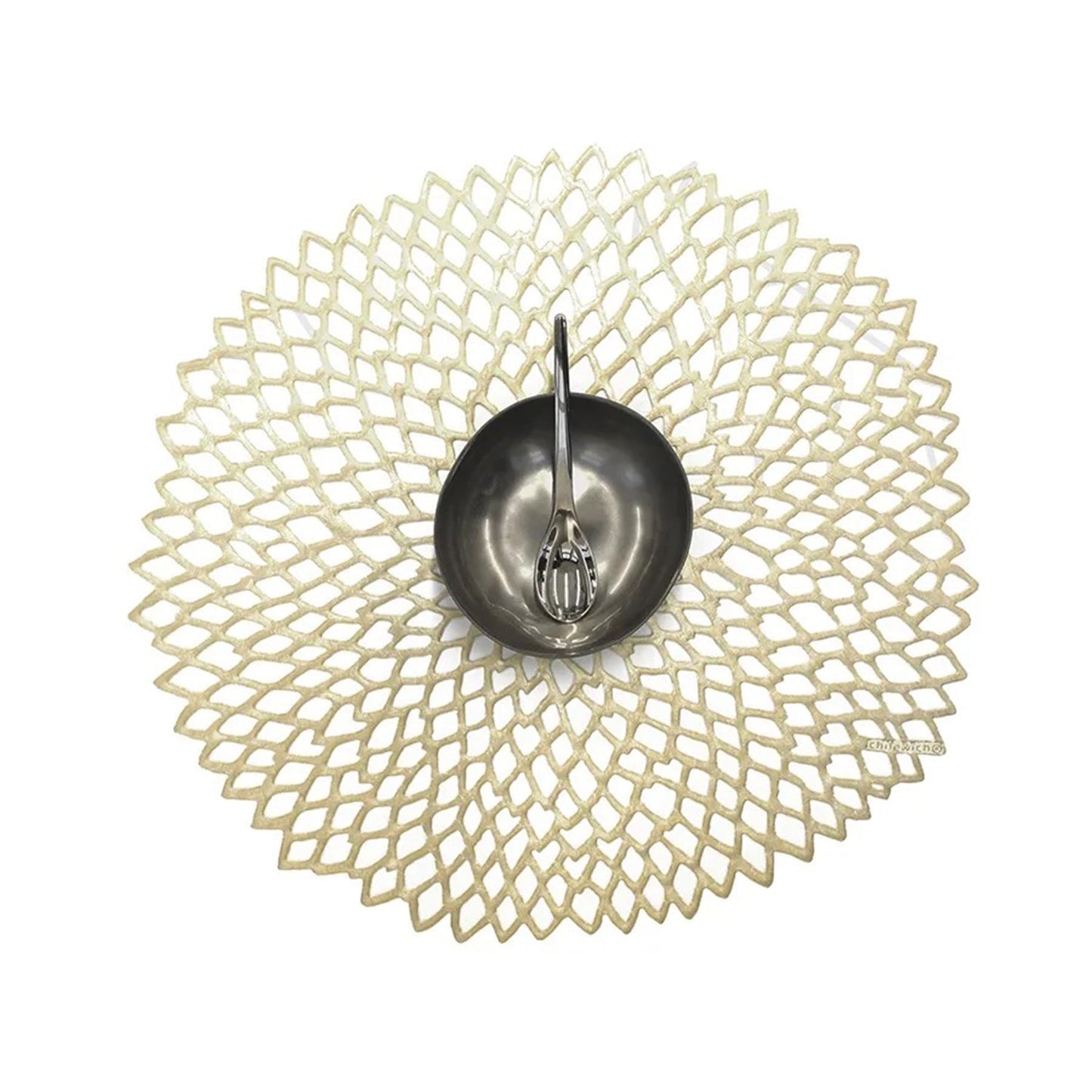 chilewich | placemat round | dahlia champagne ~ DC