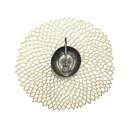 chilewich | placemat round | dahlia champagne ~ DC
