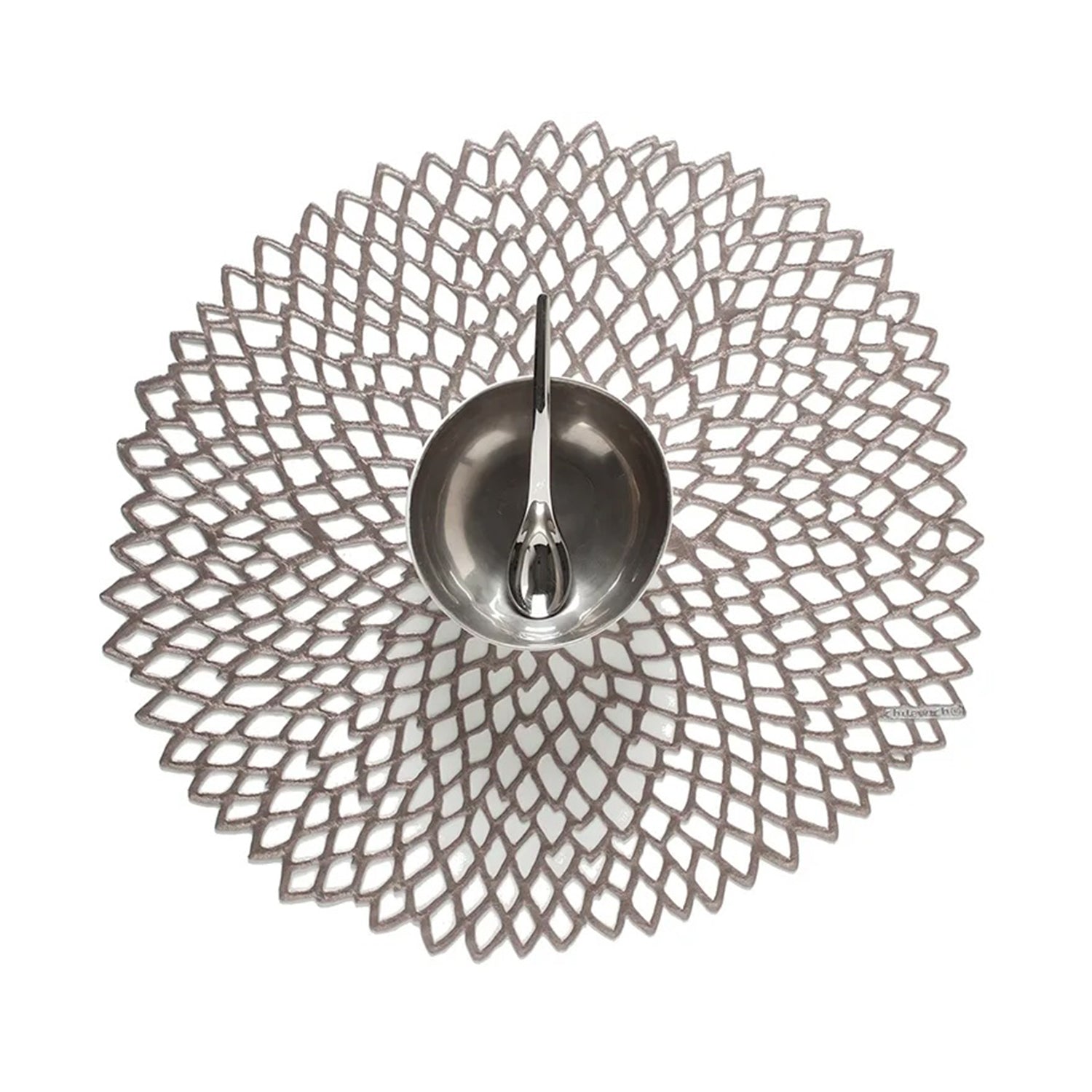 chilewich | placemat round | dahlia gunmetal ~ DC