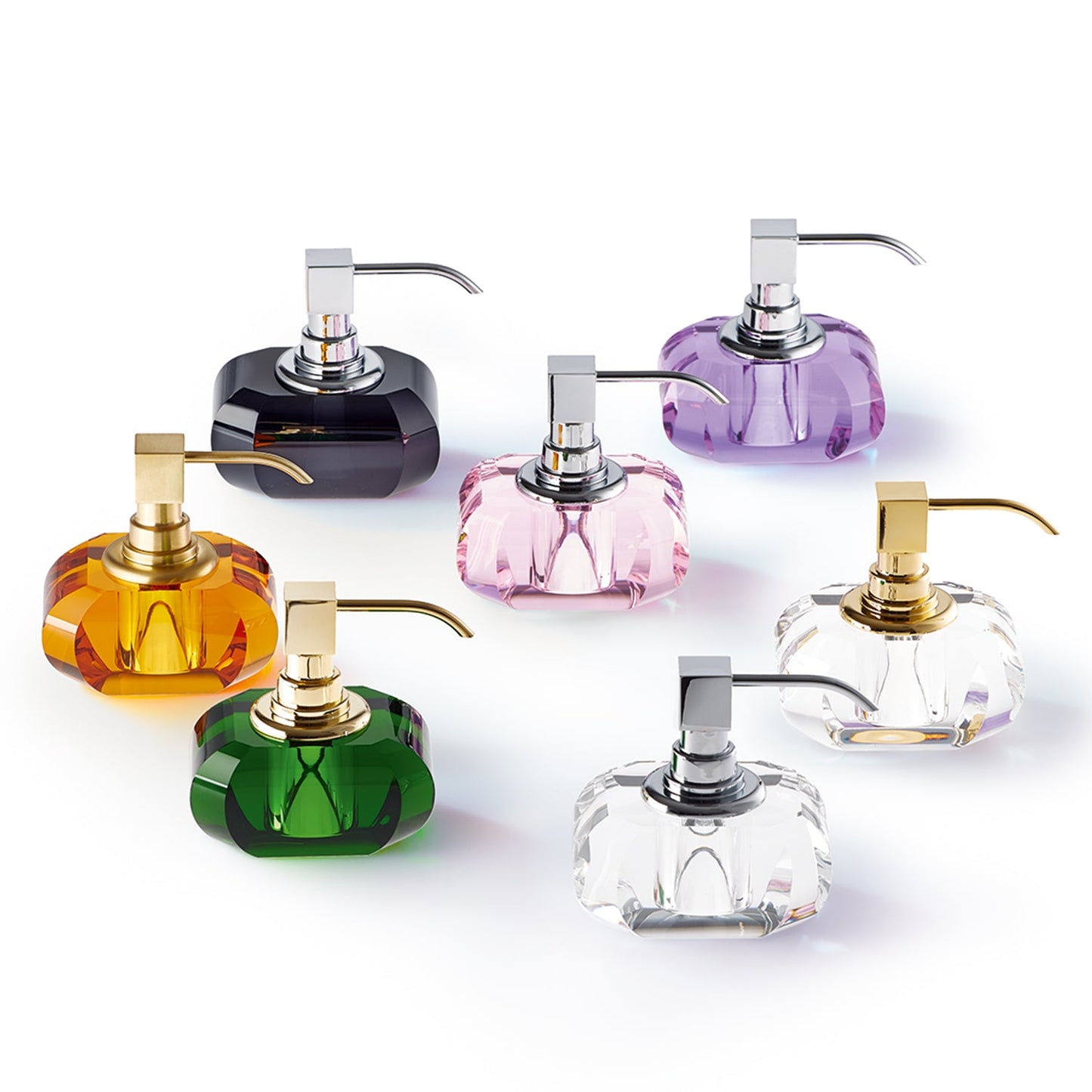 decor walther | KRISTALL collection | soap dispenser | anthracite + gold matt 24 carat
