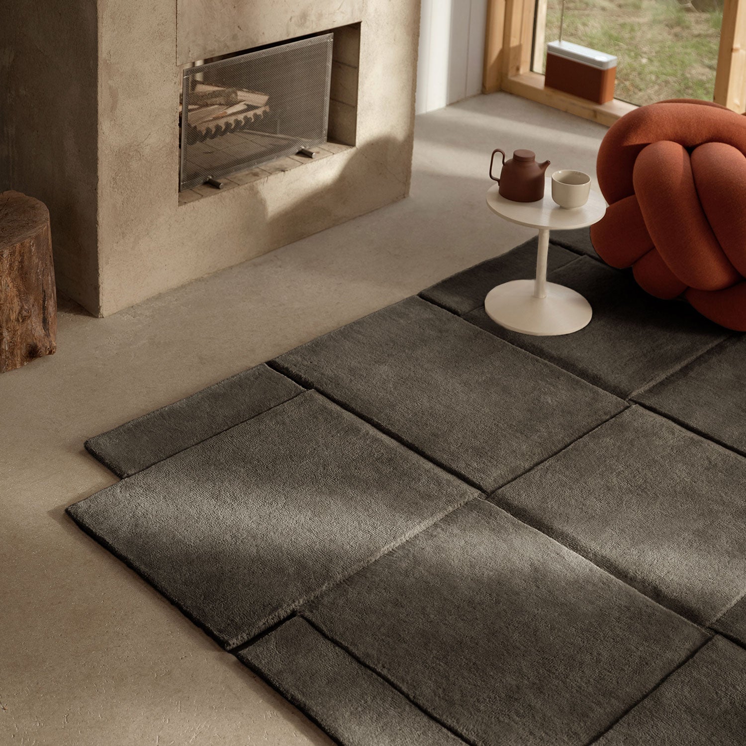 design house stockholm | basket floor rug | dark grey 245x300cm - DC