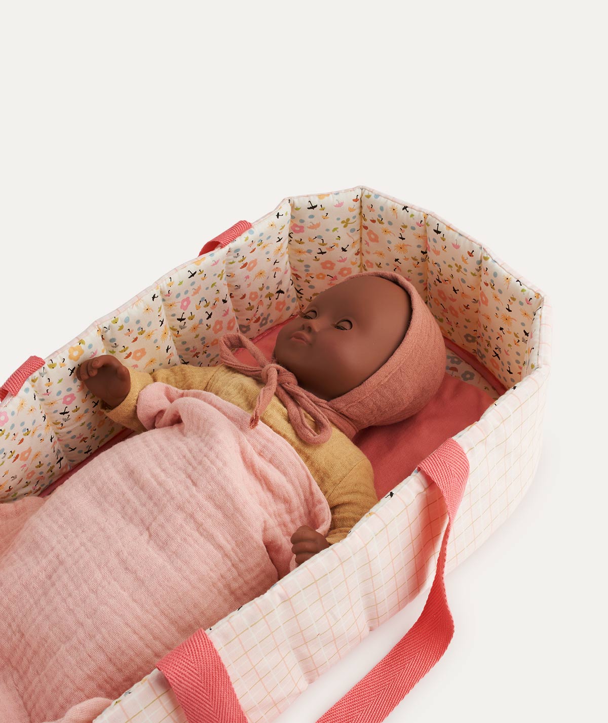Djeco Baby Doll Bassinet Pink Stripes