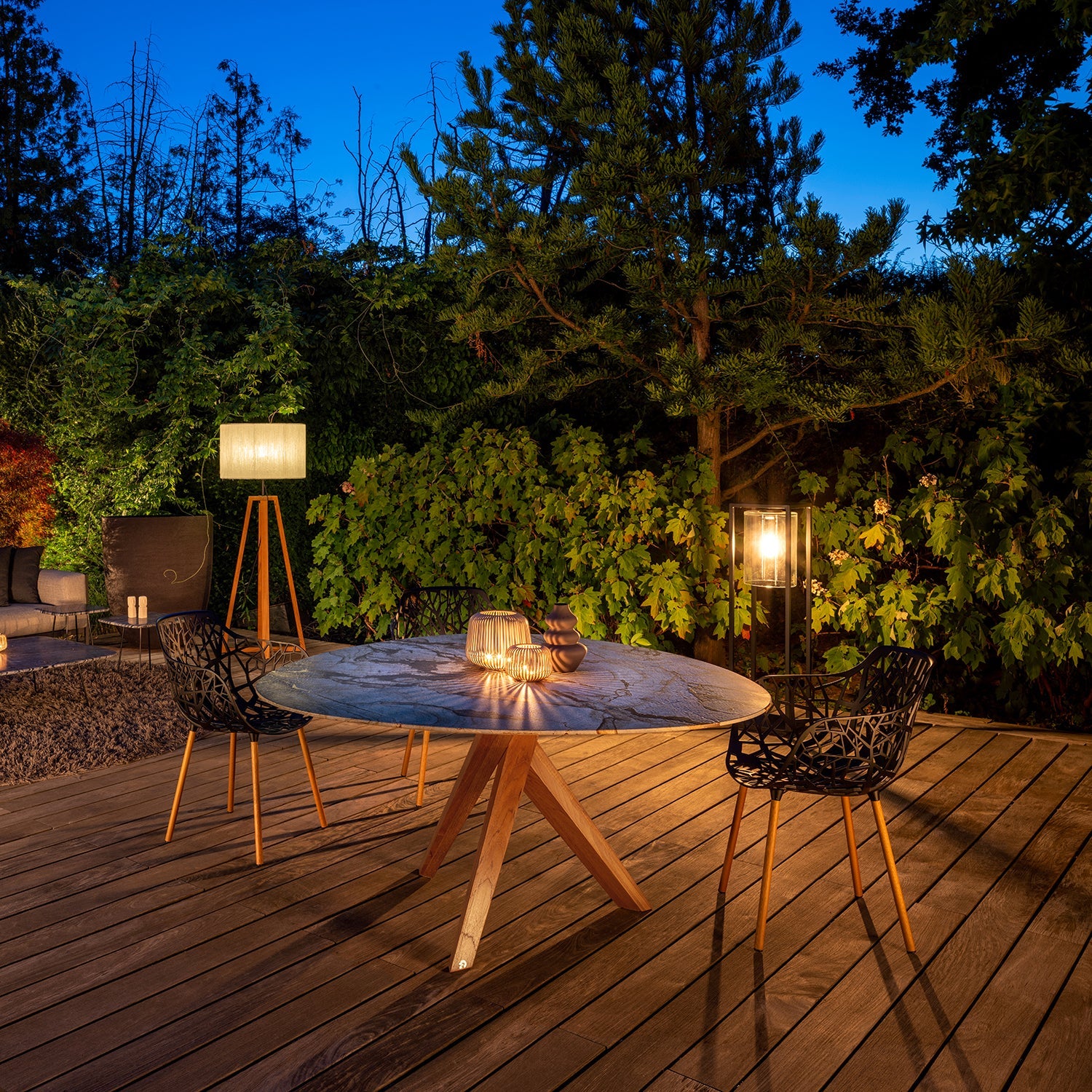 draenert | trilope indoor-outdoor dining table | carrara marble stone 120cm