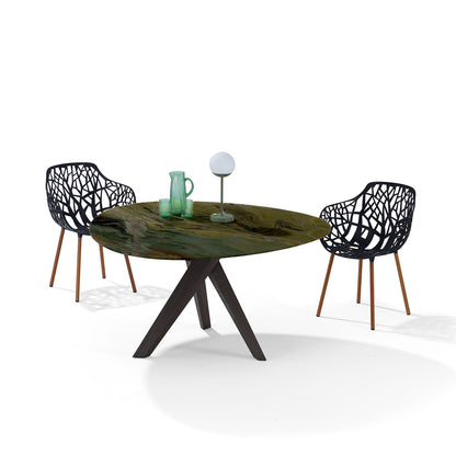 draenert | trilope indoor-outdoor dining table | carrara marble stone 120cm