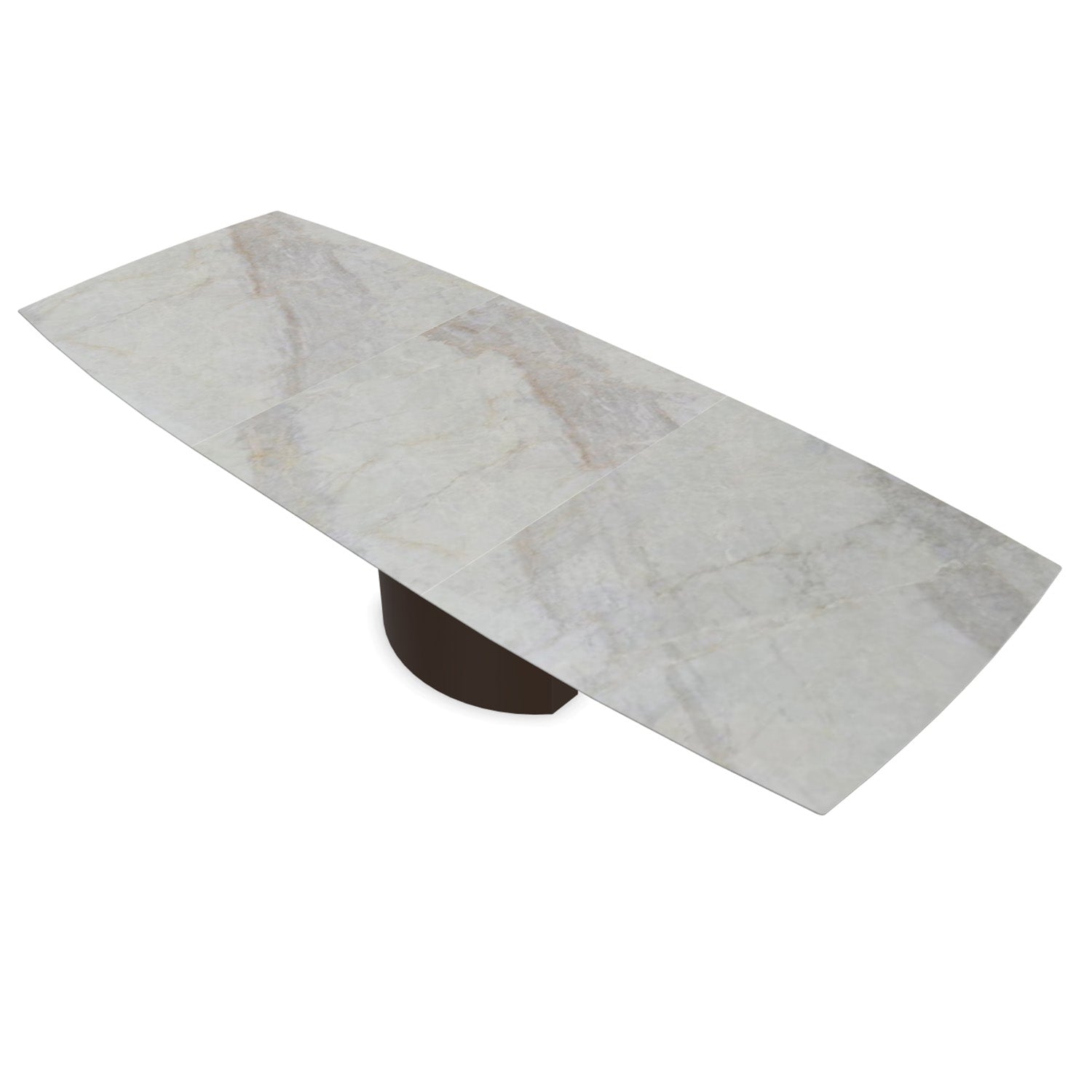 draenert | adler extension table | boat shape | PG1 neva stone | 105 x 190cm (270cm ext)