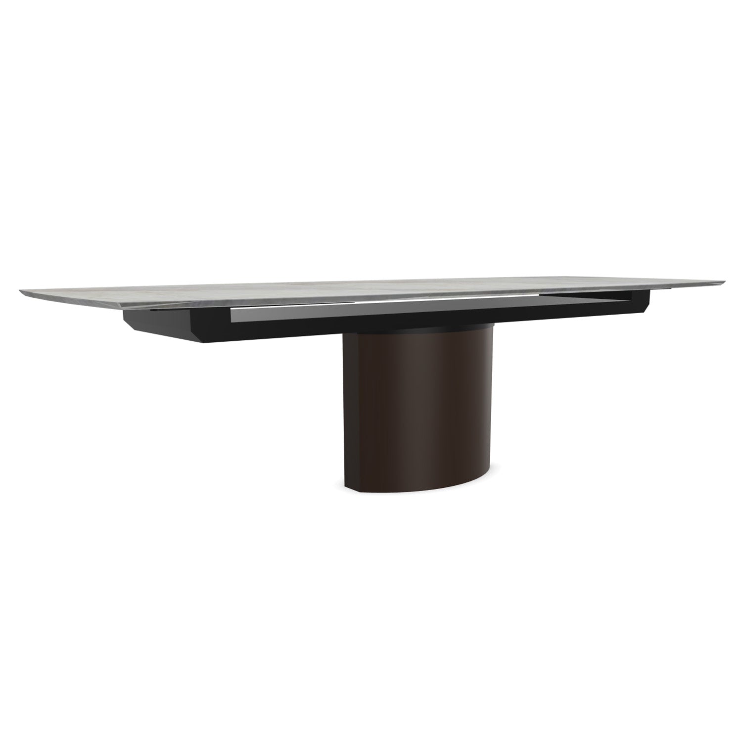 draenert | adler extension table | boat shape | PG1 neva stone | 105 x 190cm (270cm ext)