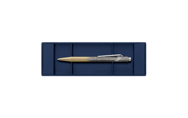 Caran d'Ache 849 Ballpoint Pen - Cosmic Blue - Gold - Special Edition