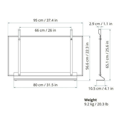 eldvarm | emma fireplace screen | noir 95